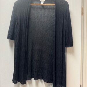 Chico's Black Open-Front Cardigan